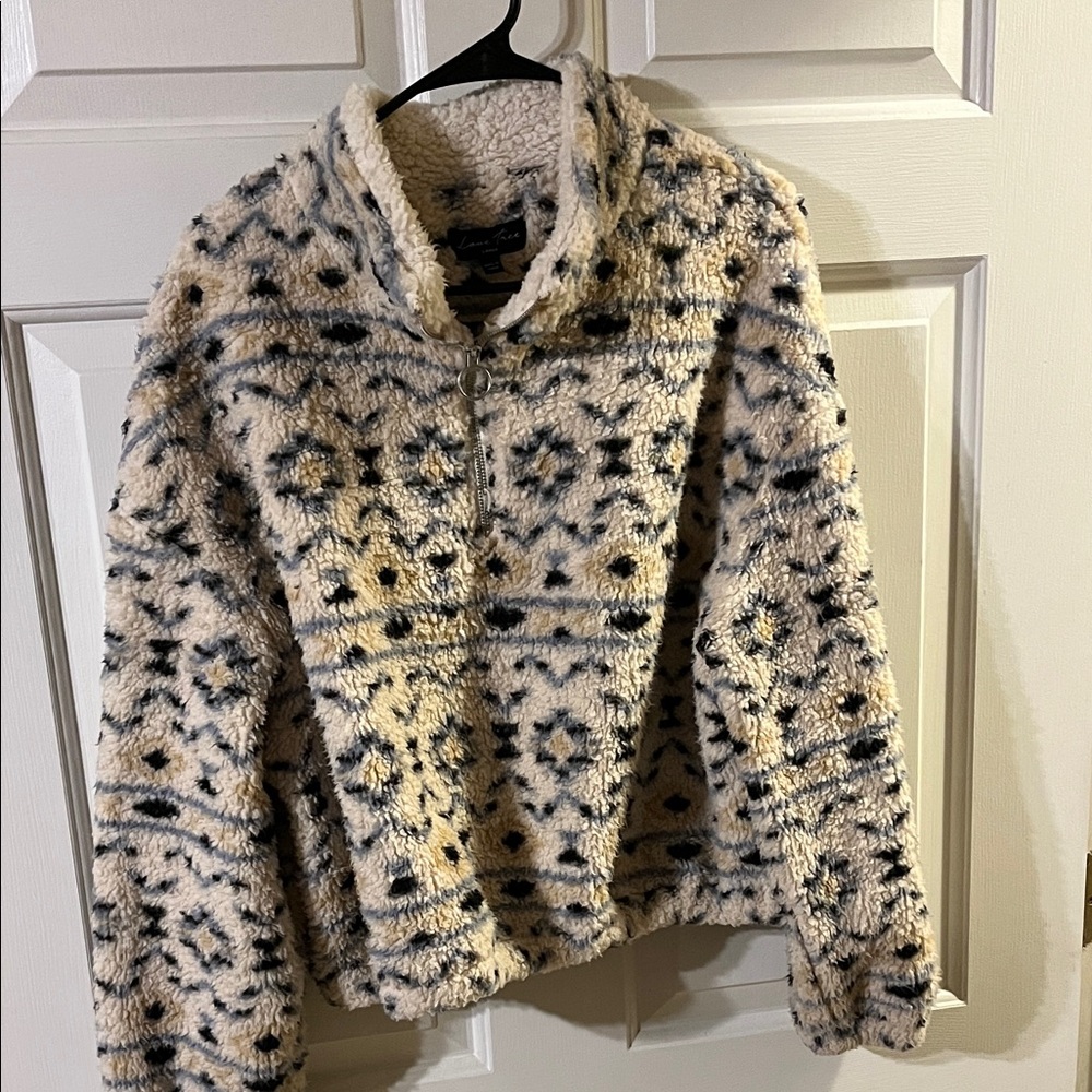 Love Tree Cream and Black Patterned Sweater